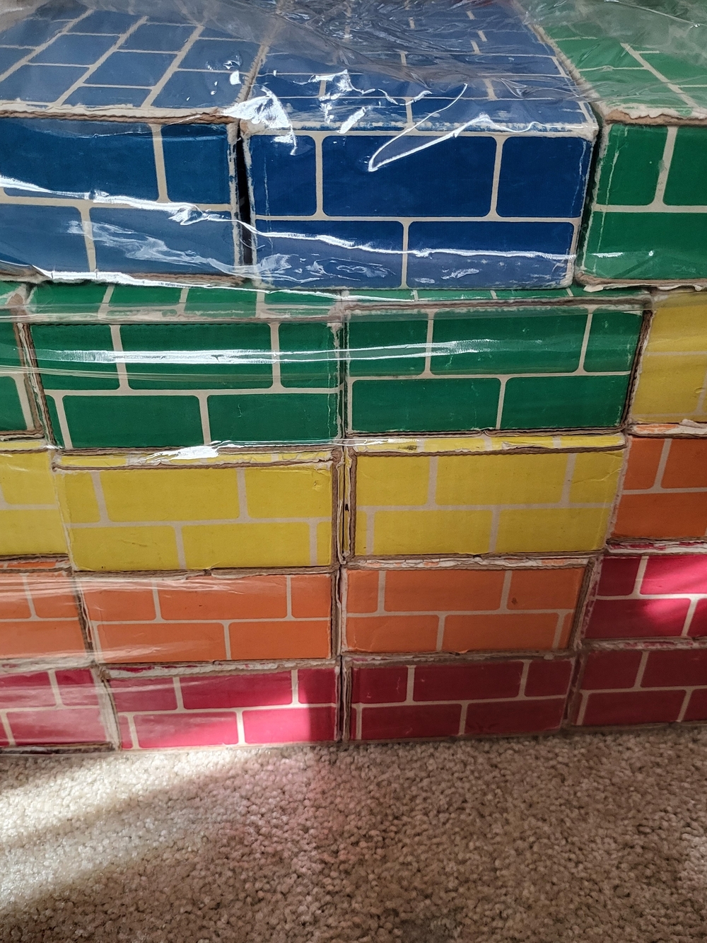 20 Jumbo Cardboard Building Bricks + Storage Bag